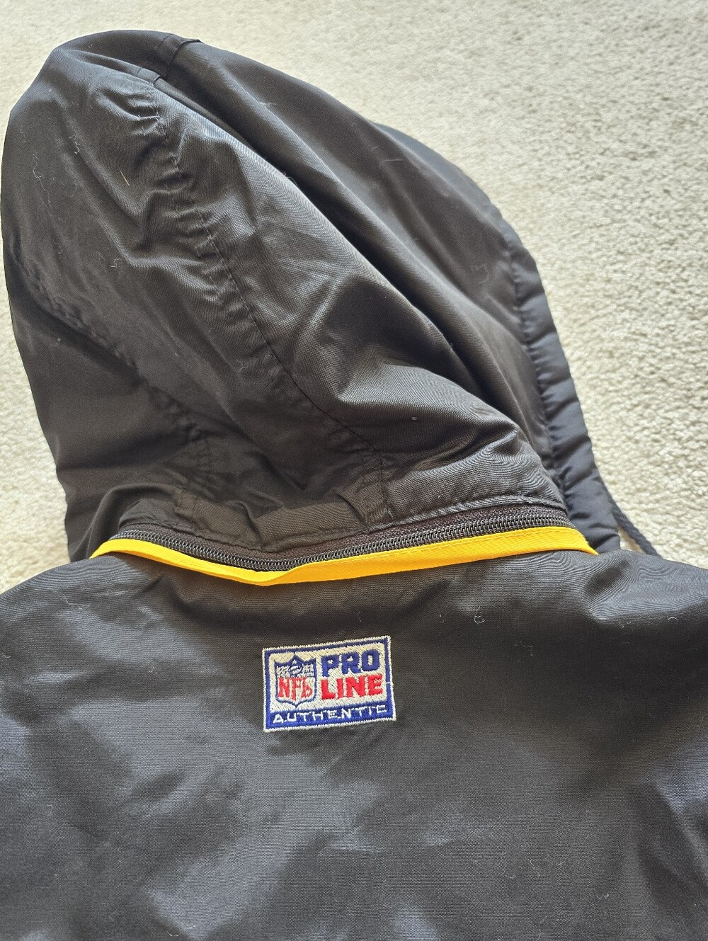 Vintage Starter NFL Pro Line Pittsburgh Steelers Hooded Puffer Jacket XL Rare - Picture 15 of 16